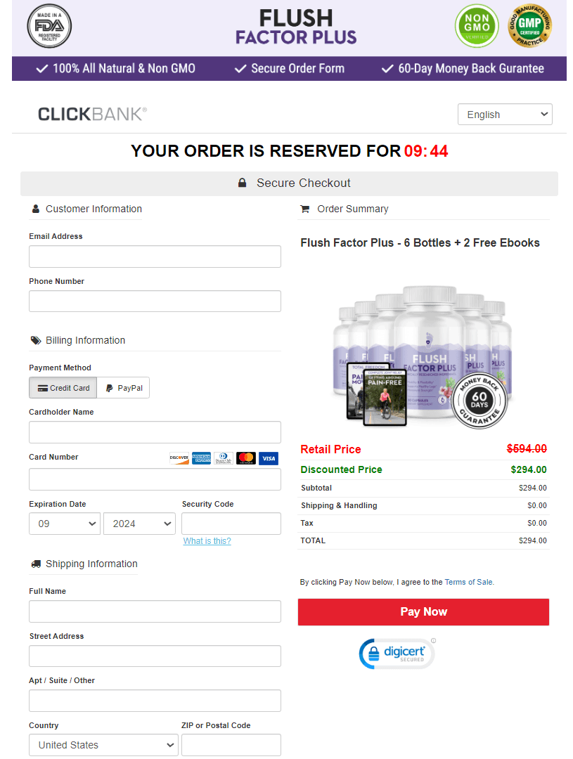 Flush Factor Plus- Secure Page